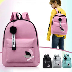 Canvas Backpack 19Inch Female Schoolbag Student Bookbag Girls
