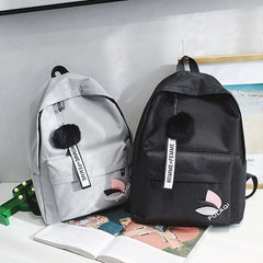 Canvas Backpack 19inch Female Schoolbag Student Bookbag