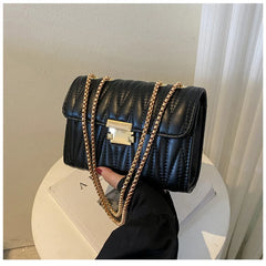 Women's Chain Shoulder Bag PU Leather Crossbody Handbag