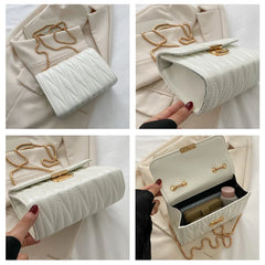 Women's Chain Shoulder Bag PU Leather Crossbody Handbag