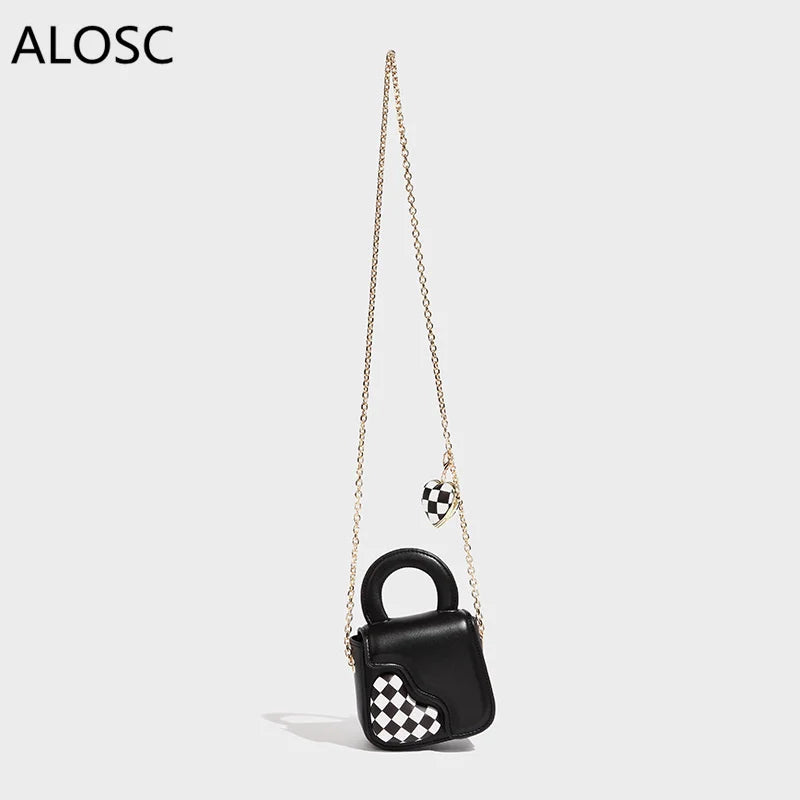 Chian Shoulder BBag For Women Mini Small Love Bag Leather Square Bag