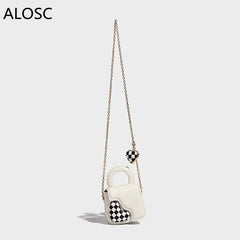Chian Shoulder BBag For Women Mini Small Love Bag Leather Square Bag