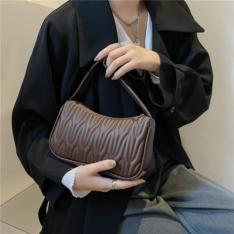 Women's PU Leather Shoulder Bag Casual Solid Messenger Bag