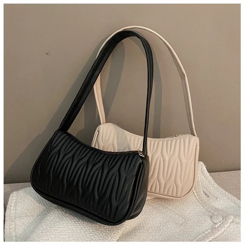 Women's PU Leather Shoulder Bag Casual Solid Messenger Bag
