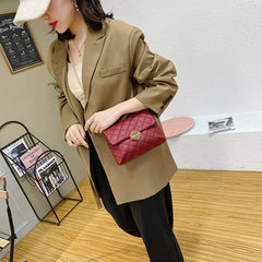 Lingge Women's Embroidered Messenger Bag for Shoulder Crossbody