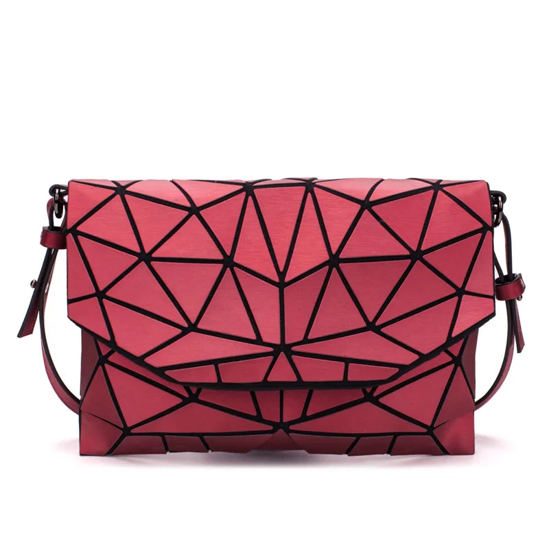 Matte Shoulder Bag Women Evening Party Bag Geometry Messenger Clutch