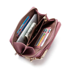 Matte Leather Crossbody Bag Women Shoulder Messenger Clutch Phone Purse Handbag