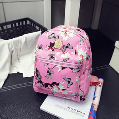 Floral Pattern Student School Bag Butterfly Flower Backpack