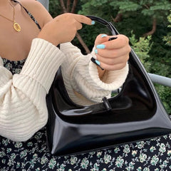 Patent Leather Women Underarm Bags Ladies Hobos Small Shoulder Bag Female Solid