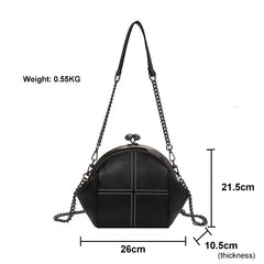 Retro Shell Zipper Messenger Bag Soft Leather Shoulder Tote Wallet