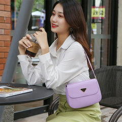 Women's Small PU Leather Shoulder Bags Solid Travel Totes
