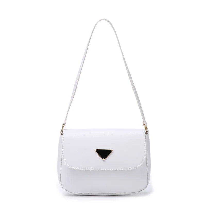 Women's Small PU Leather Shoulder Bags Solid Travel Totes