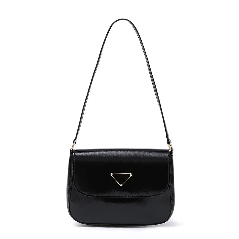 Women's Small PU Leather Shoulder Bags Solid Travel Totes