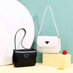 Women's Small PU Leather Shoulder Bags Solid Travel Totes