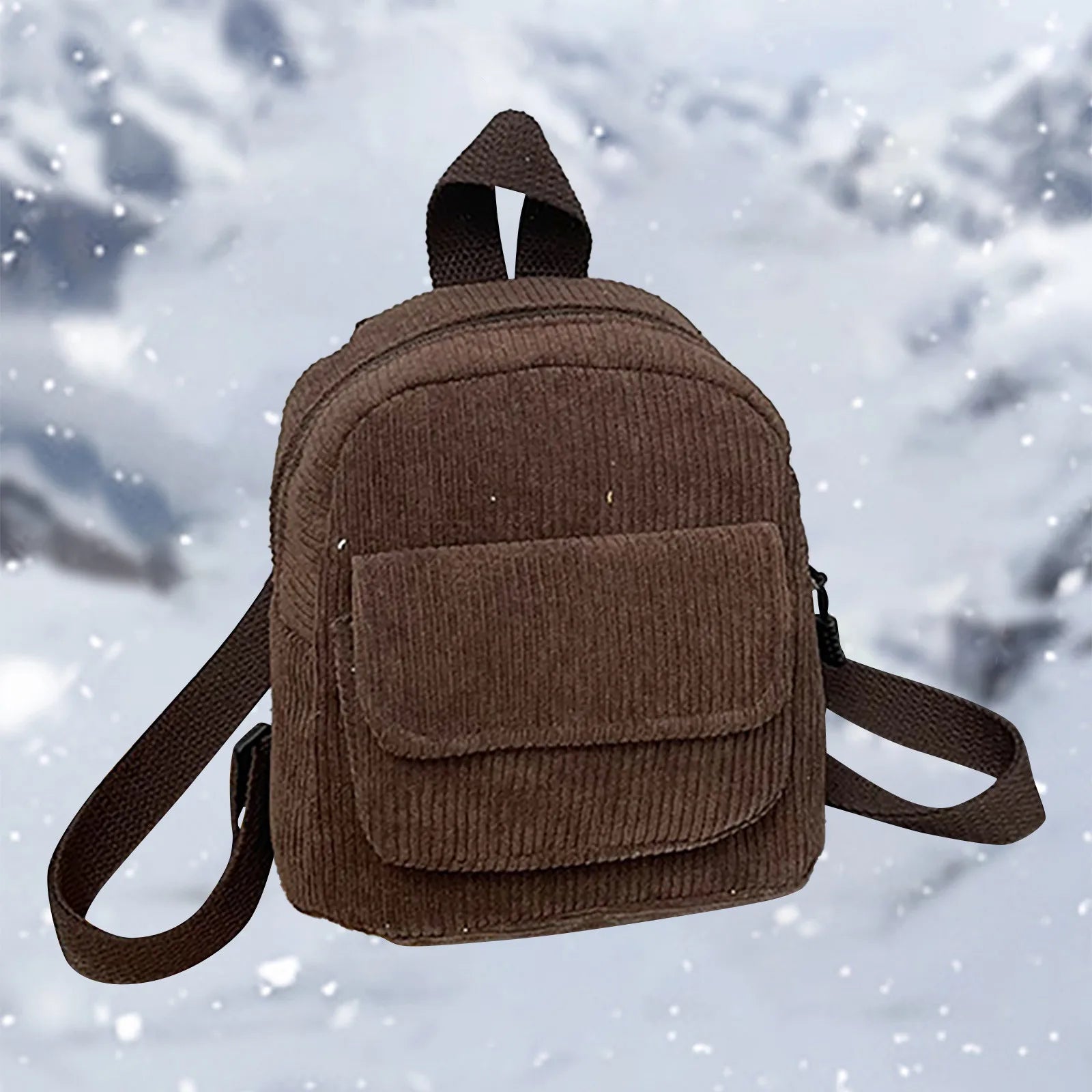 Velvet Solid Corduroy Backpack Women