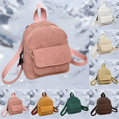 Velvet Solid Corduroy Backpack Women
