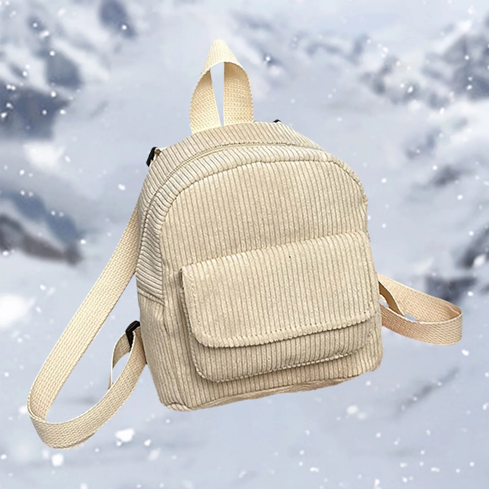 Velvet Solid Corduroy Backpack Women