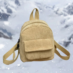 Velvet Solid Corduroy Backpack Women