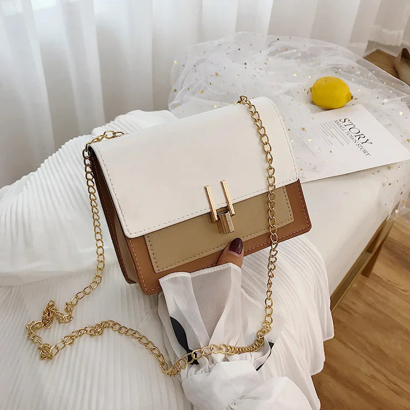 Small Women Bags Chain Shoulder Bag Ladies Stitching Bag Messenger Bag
