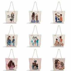 Large Capacity Mom and Baby Print Shoulder Bag
