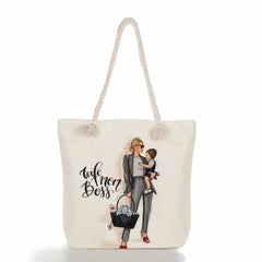 Large Capacity Mom and Baby Print Shoulder Bag