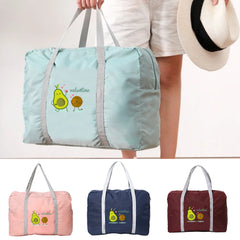 Avocado Print Travel Organizer Bag Waterproof Handbag Outdoor Zipper Accessory