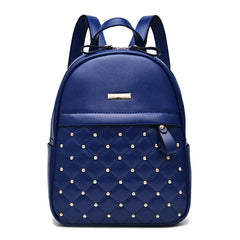 Women's Bead Backpack PU Leather School Bag for Girls