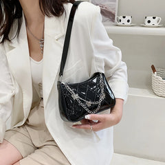 Women PU Leather Small Shoulder Underarm Bag Vintage Butterfly Chain Mini Purse