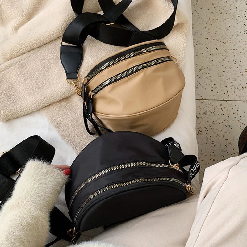 Women Waist Bag Pack Large Capacity Crossbody Chest Bags Banana Pack PU Leather