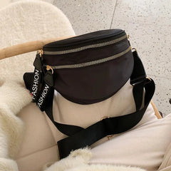 Women Waist Bag Pack Large Capacity Crossbody Chest Bags Banana Pack PU Leather