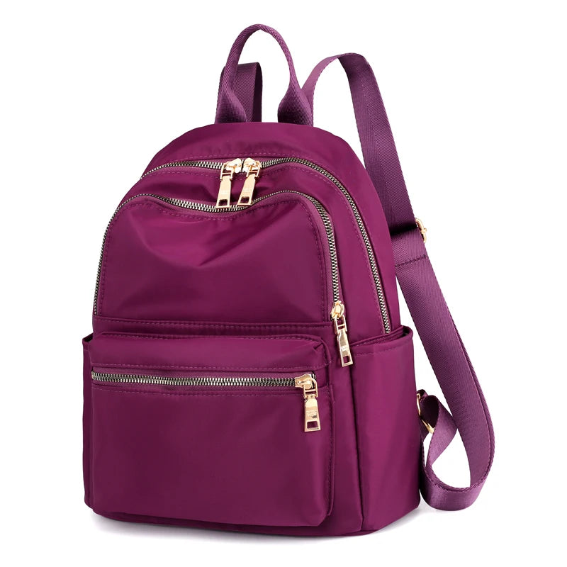 Waterproof Nylon Travel Backpack for Teenage Girl College School Bags