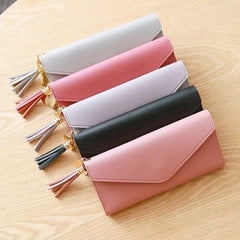 Zipper Womens Clutch Wallet Soft Leather Money Bag