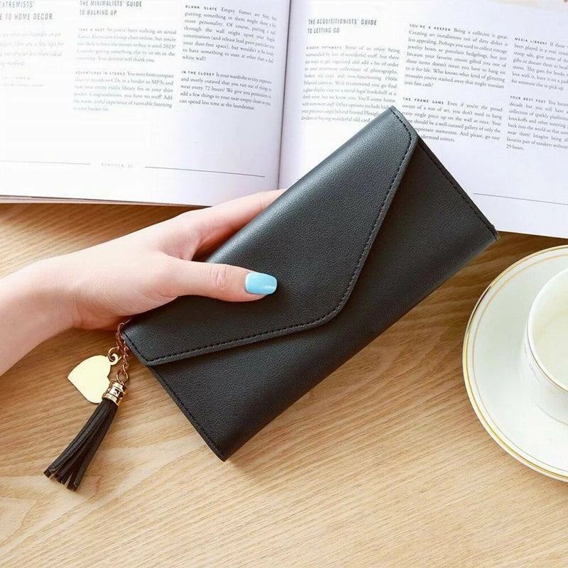 Zipper Womens Clutch Wallet Soft Leather Money Bag