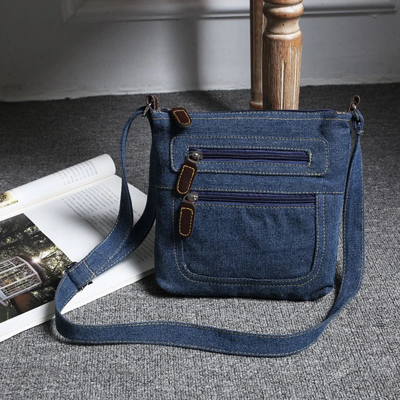 Denim Shoulder Bags Women Handbag Messenger Bag Satchels Cross-body Sling Bag