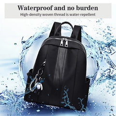 Women's Waterproof Leather Backpack Casual Large-capacity Bookbag