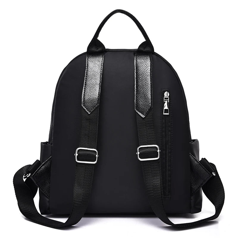 Women's Waterproof Leather Backpack Casual Large-capacity Bookbag