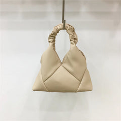 Ruched PU Leather Shoulder Bag for Women