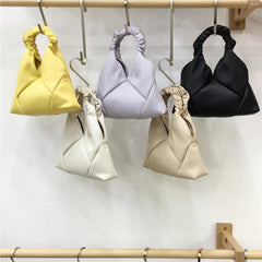 Ruched PU Leather Shoulder Bag for Women
