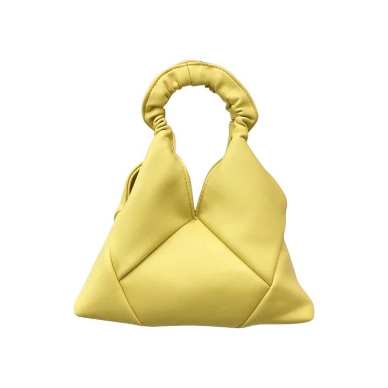 Ruched PU Leather Shoulder Bag for Women