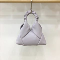 Ruched PU Leather Shoulder Bag for Women