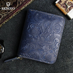 Vintage Short Small Bifold Zipper Wallets - Photo Slot