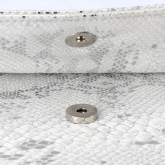 Snake Pattern Envelope Dinner Bag Women's Rhinestone Belt