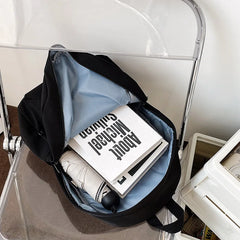 High Women Backpack Solid Shoulder Bag School Bag For Teenage Girl Female