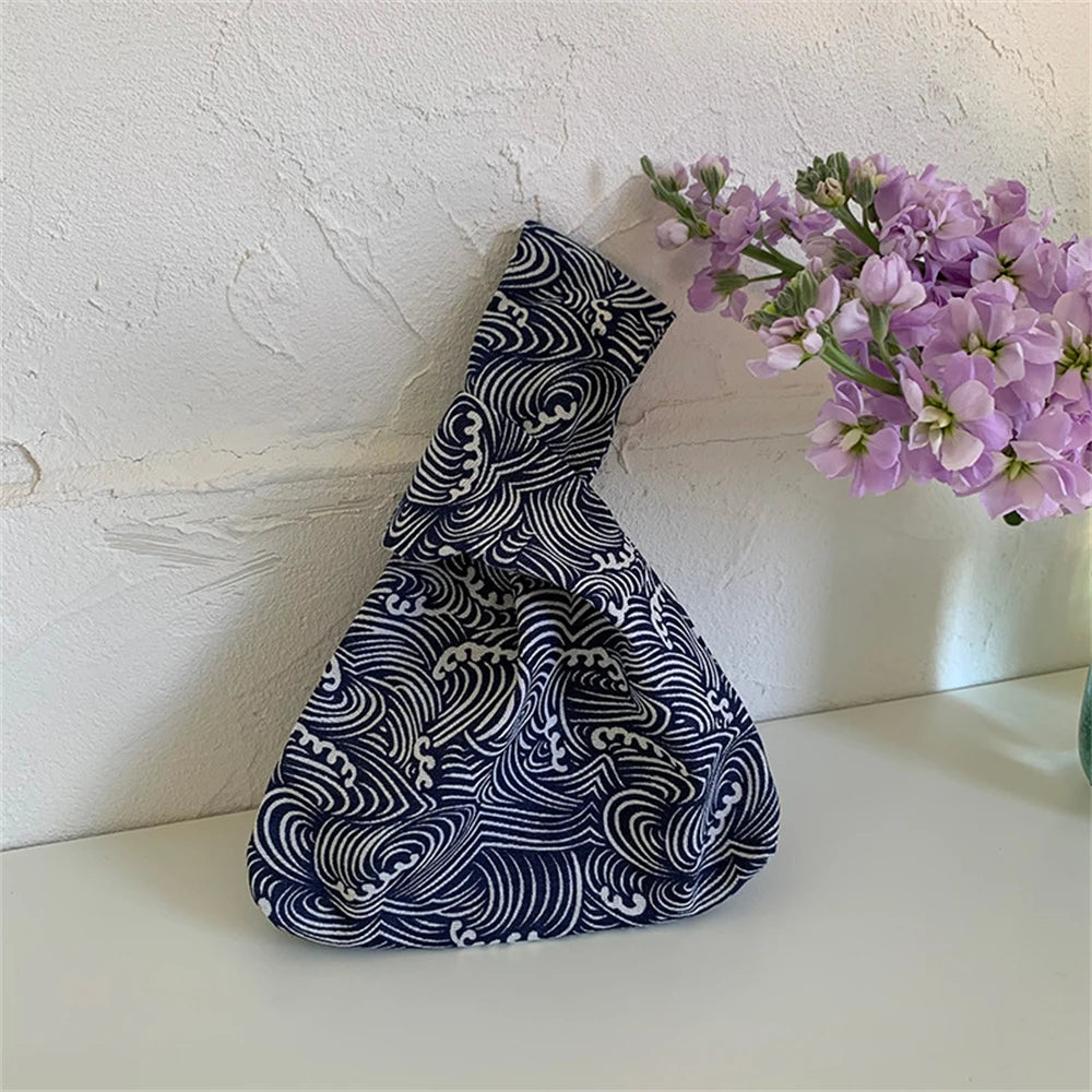 Japanese Mini Knot Wrist Bag Waterproof Women's Handbag Purses