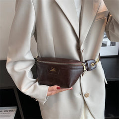 Leather Crossbody Waist Chest Bag for Women