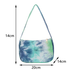 Tie-Dye Canvas Shoulder Bag Messenger Bag All-Match Handbag