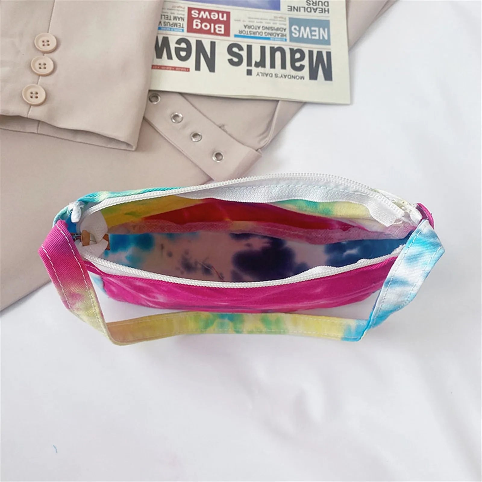 Tie-Dye Canvas Shoulder Bag Messenger Bag All-Match Handbag