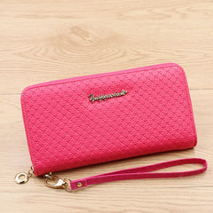 Women's Zipper Wallet Large Capacity PU Leather Hand Purse