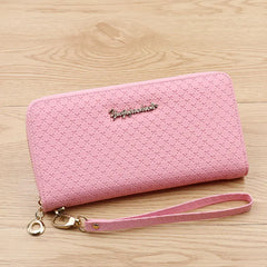 Women's Zipper Wallet Large Capacity PU Leather Hand Purse