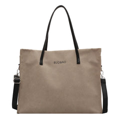 Large Canvas Tote Bag Women Shopping Shoulder Bag Solid Handle Reusable Tote